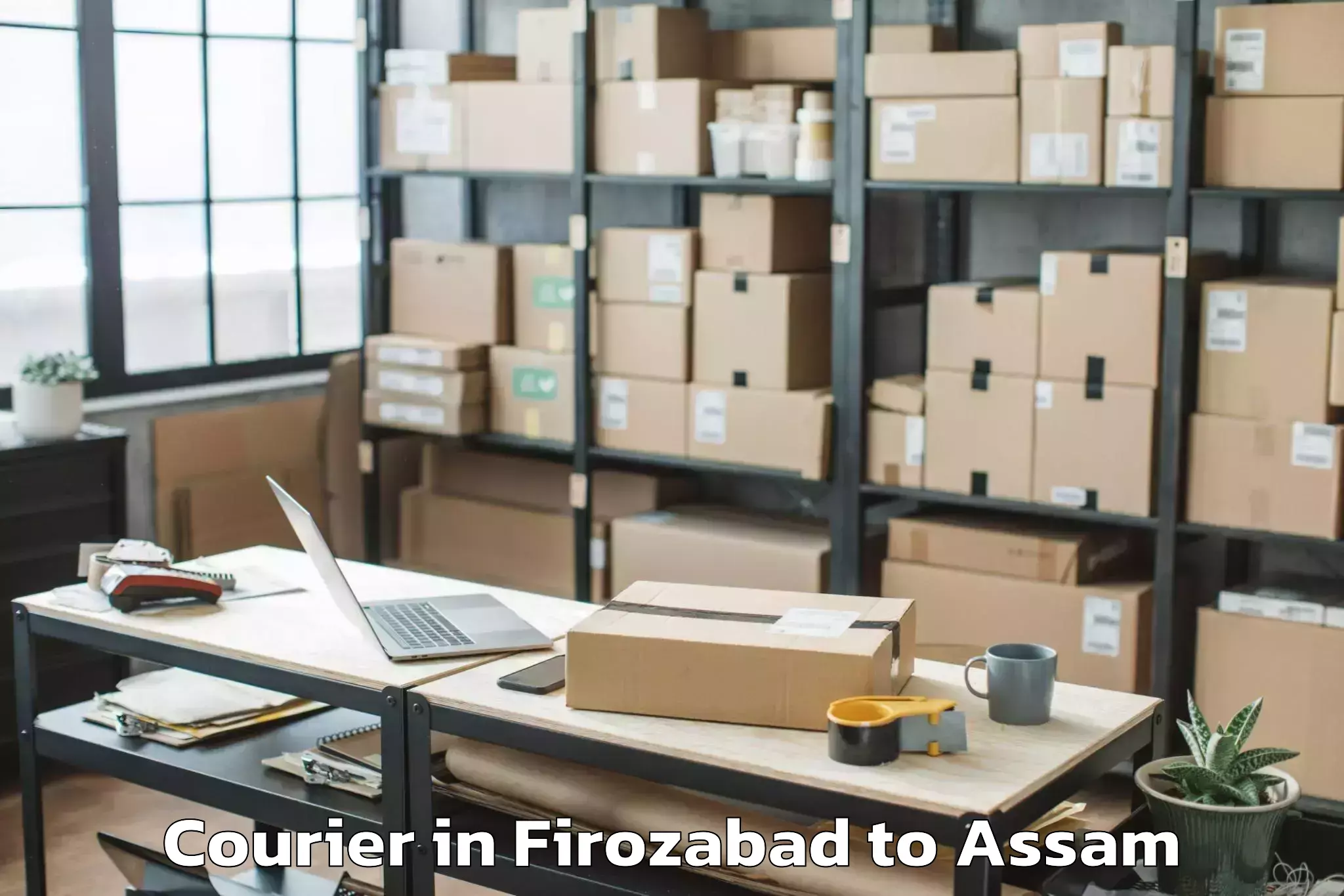 Reliable Firozabad to Marigaon Courier